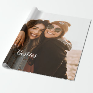 Best Friend Besties Custom Foto Geschenkpapier