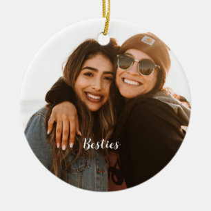 Best Friend Besties Custom Foto Keramik Ornament