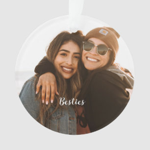 Best Friend Besties Custom Foto Ornament