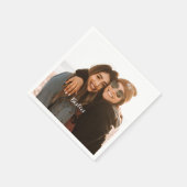 Best Friend Besties Custom Foto Serviette (Ecke)