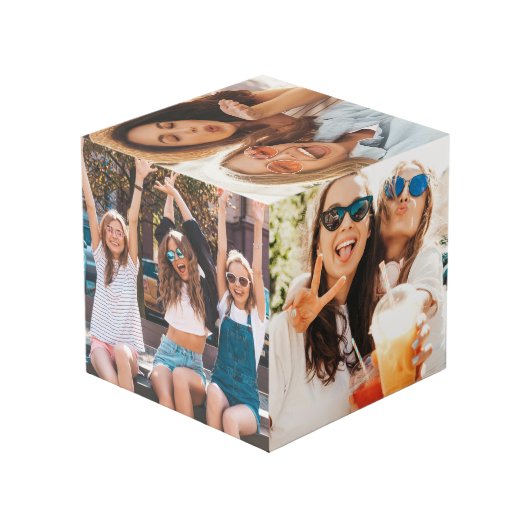 Best Friend Besties Foto Würfel (Rückseite Schrägansicht)