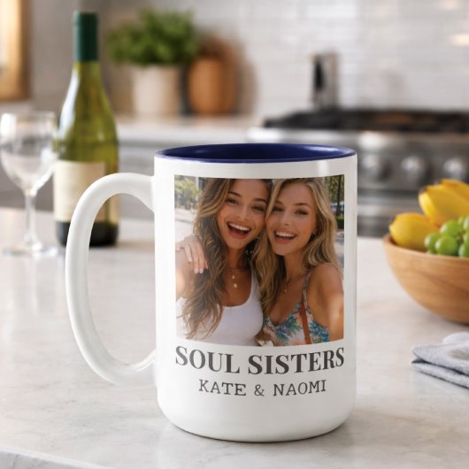 Best Friend BFF Soul Sisters Mug Zweifarbige Tasse