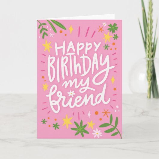 Best Friend Birthday Card Karte (Vorderseite)
