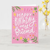 Best Friend Birthday Card Karte (Gelbe Blume)