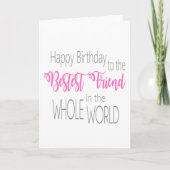 Best Friend Birthday Card Karte (Vorderseite)
