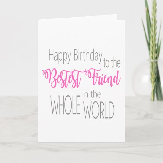 Best Friend Birthday Card Karte (Vorderseite)