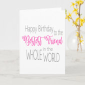 Best Friend Birthday Card Karte (Gelbe Blume)