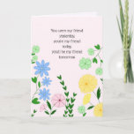 Best Friend Birthday Card Karte<br><div class="desc">Geburtstagskarte für einen besten Freund. Diese Karte ist mit Ihrer personalisierten Nachricht und/oder Ihrem Namen anpassbar.</div>