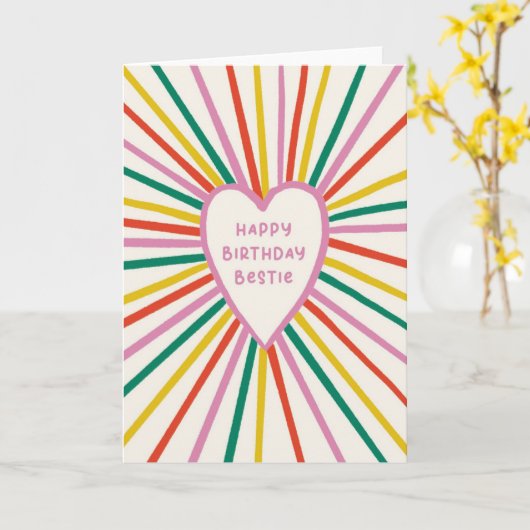 Best Friend Birthday Card Karte (Gelbe Blume)