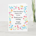 Best Friend Birthday Friend Dankbarkeit Floral    Karte<br><div class="desc">Von albernen Witzen bis zu seriösen romantischen Aussagen, MiKa Art Zazzle Shop hat für jeden etwas. Canadiana, japanische Geschenke, Schmuck, Hüllen für elektronische Geräte, lustige Knöpfe, Tasse Tassen, Ornamente, Karten und Plakate... . Bitte nehmen Sie sich etwas Zeit und schauen Sie sich um. Vielleicht finden Sie sogar etwas, von dem...</div>