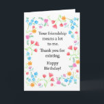 Best Friend Birthday Friend Dankbarkeit Floral    Karte<br><div class="desc">Von albernen Witzen bis zu seriösen romantischen Aussagen, MiKa Art Zazzle Shop hat für jeden etwas. Canadiana, japanische Geschenke, Schmuck, Hüllen für elektronische Geräte, lustige Knöpfe, Tasse Tassen, Ornamente, Karten und Plakate... . Bitte nehmen Sie sich etwas Zeit und schauen Sie sich um. Vielleicht finden Sie sogar etwas, von dem...</div>