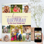 Best Friend Birthday Photo Collage Personalized Karte<br><div class="desc">Personalized Birthday card which you can customize for anyone! The photo template is ready for you to add 8 of your favorite photos and personalize the text inside and out. The sample wording on the front reads "happy birthday to the best friend ever" and you could customize this to best...</div>