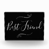 Best Friend Black and White Minimal Moderne Fotoblock (Vorderseite)