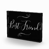 Best Friend Black and White Minimal Moderne Fotoblock (Rechts)