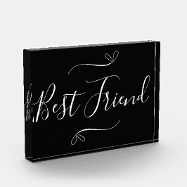 Best Friend Black and White Minimal Moderne Fotoblock