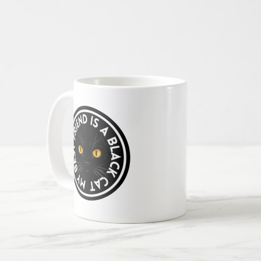 Best Friend Black Cat Kaffeetasse (Vorderseite Links)