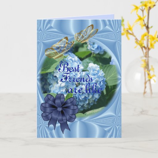 Best Friend Blue Hydrangea 2480— oder zu irgendein Karte (Gelbe Blume)