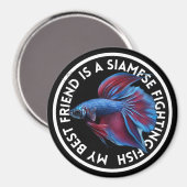 Best Friend Blue Red Betta Fish Magnet (Vorderseite/Rückseite)