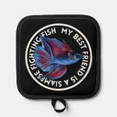 Best Friend Blue Red Betta Fish Topflappen (Vorderseite)