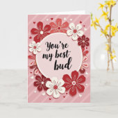 Best Friend Bud Floral Card Karte (Gelbe Blume)
