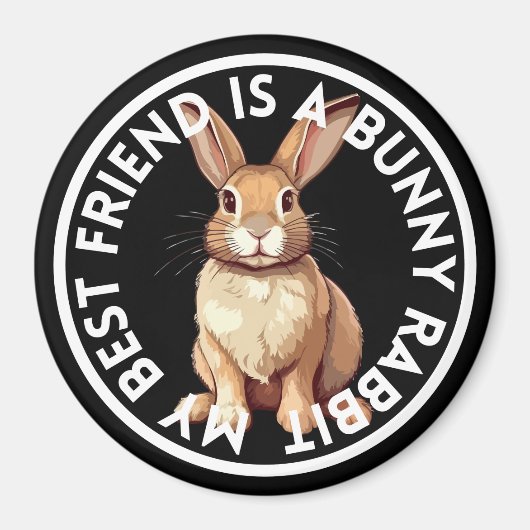 Best Friend Bunny Rabbit Magnet (Vorne)