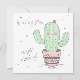 Best Friend Cactus Flat Card Karte