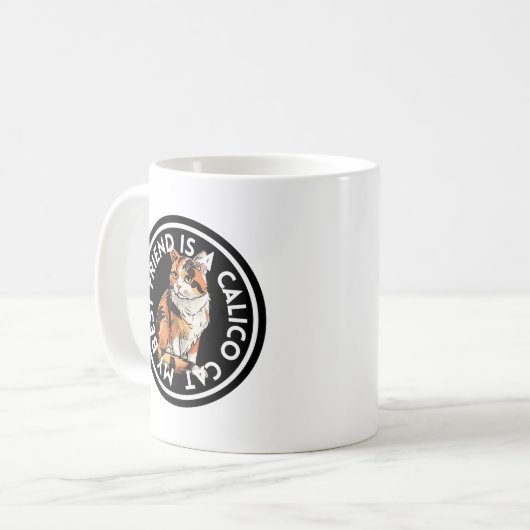 Best Friend Calico Cat Kaffeetasse (Vorderseite Links)