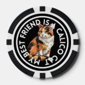 Best Friend Calico Cat Pokerchips (Vorderseite)