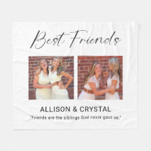 Best Friend Calligraphy 2 Photo Collage Quote Gift