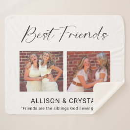 Best Friend Calligraphy 2 Photo Collage Quote Gift Sherpadecke