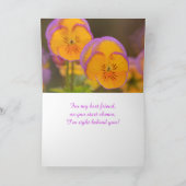 Best Friend Cancer Chemo Ermutigungskarte Karte (Innenseite)