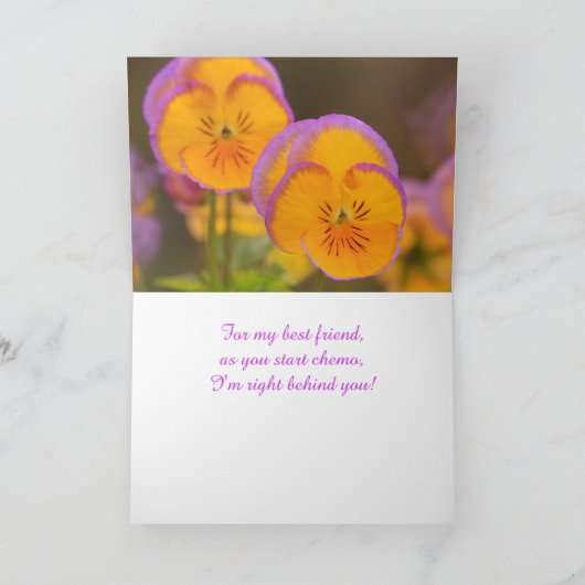 Best Friend Cancer Chemo Ermutigungskarte Karte (Innenseite)