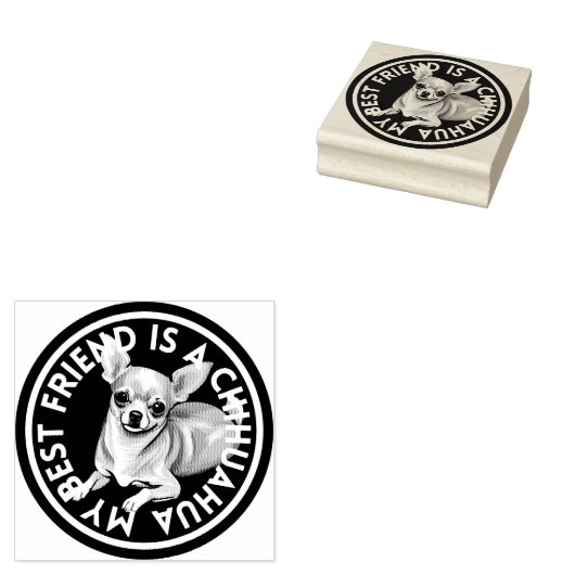 Best Friend Chihuahua Gummistempel (Stempel)