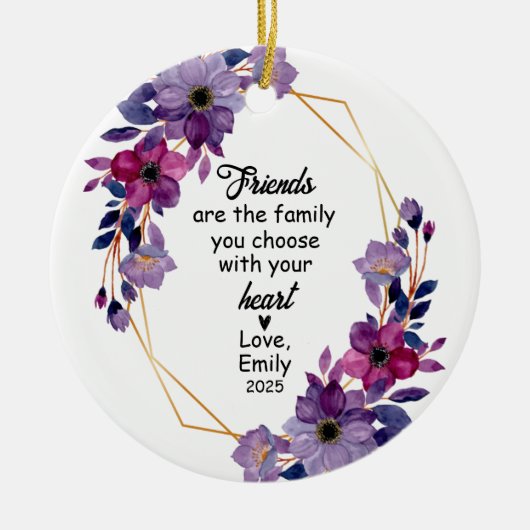 Best Friend Christmas, Friend Gift, Friend Keramik Ornament (Vorne)