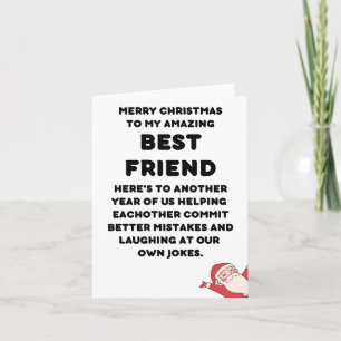 Best Friend Christmas Geschenke Karte