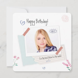Best friend custom Foto Feiertagskarte