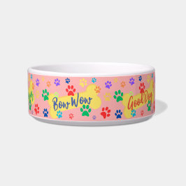 Best Friend Customizable Paws & Bones  Dog Bowl Napf