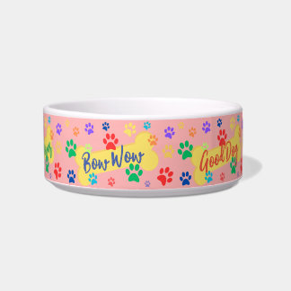 Best Friend Customizable Paws & Bones Dog Bowl Napf