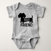 Best Friend Dackel 1 Stück Baby Outfit Unisex Baby Strampler (Vorderseite)