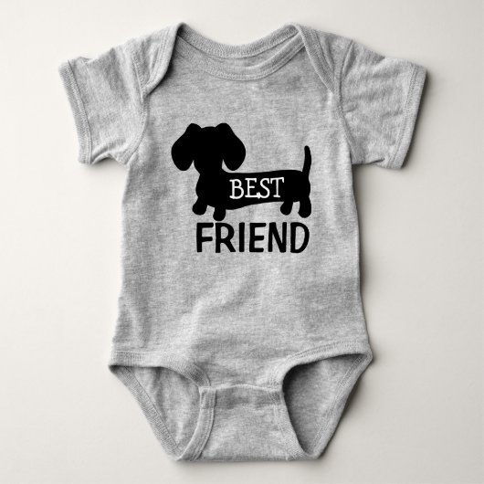 Best Friend Dackel 1 Stück Baby Outfit Unisex Baby Strampler (Vorderseite)
