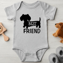 Best Friend Dackel 1 Stück Baby Outfit Unisex Baby Strampler