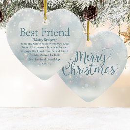 Best Friend Definition Frohe Weihnachten Keramik Ornament
