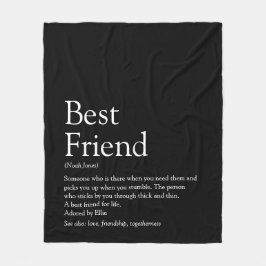 Best Friend Definition Personalisiert Fleecedecke
