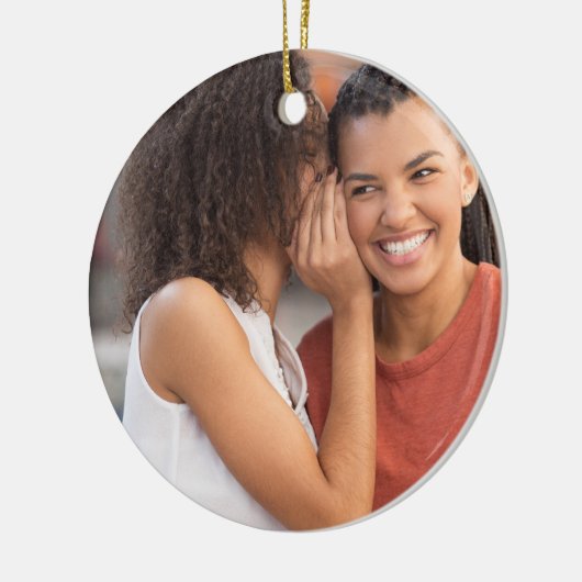 Best Friend Definition Weihnachts-Foto Keramik Ornament (Links)