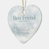 Best Friend Definition Winterschneeflocken Keramik Ornament (Links)