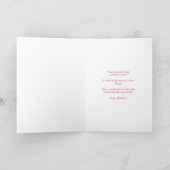 Best Friend Ever 25th Birthday Typography in Pink Karte (Innenseite)