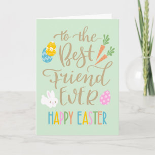 Best Friend Ever Happy Ostertypografie Karte