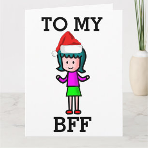 BEST FRIEND FOREVER BESTE FREUNDIN CHRISTMAS CARD KARTE