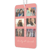 Best Friend Forever Custom 6 Foto Collage & Name Autolufterfrischer (Links)