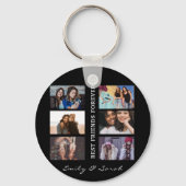 Best Friend Forever Custom 6 Foto Collage & Name Schlüsselanhänger (Vorderseite)